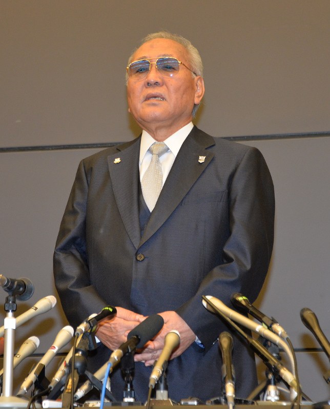 日本ボクシング連盟の山根明会長=大阪市北区で2018年8月8日午後0時32分、加古信志撮影