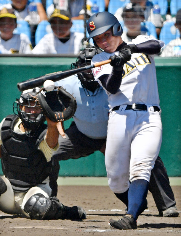夏の高校野球 済美の捕手 芦谷 ２試合連続で複数安打 毎日新聞