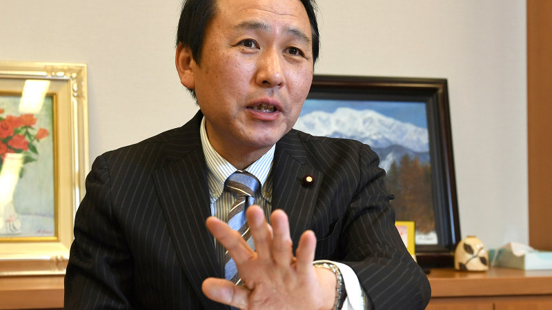 葉梨康弘氏=宮本明登撮影