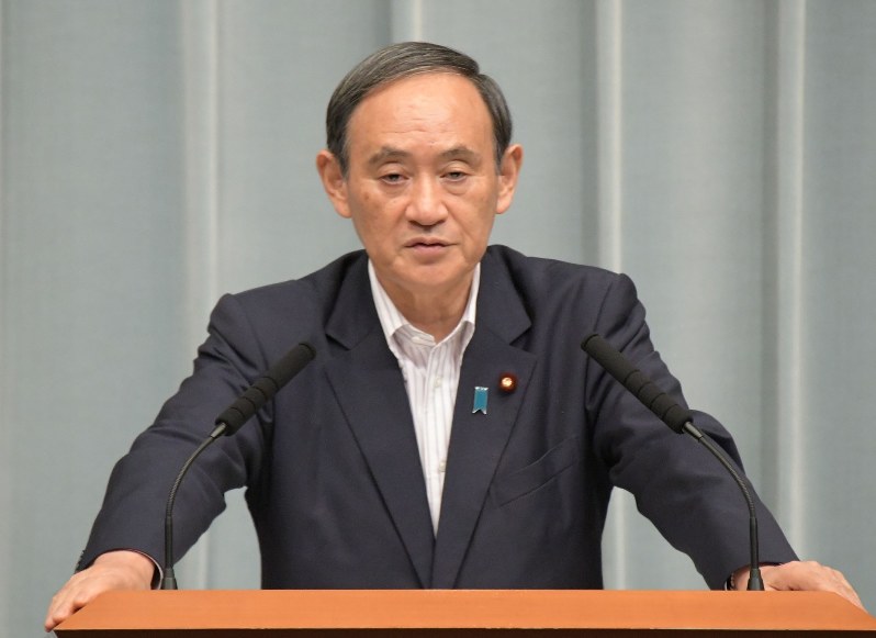 菅義偉官房長官=川田雅浩撮影