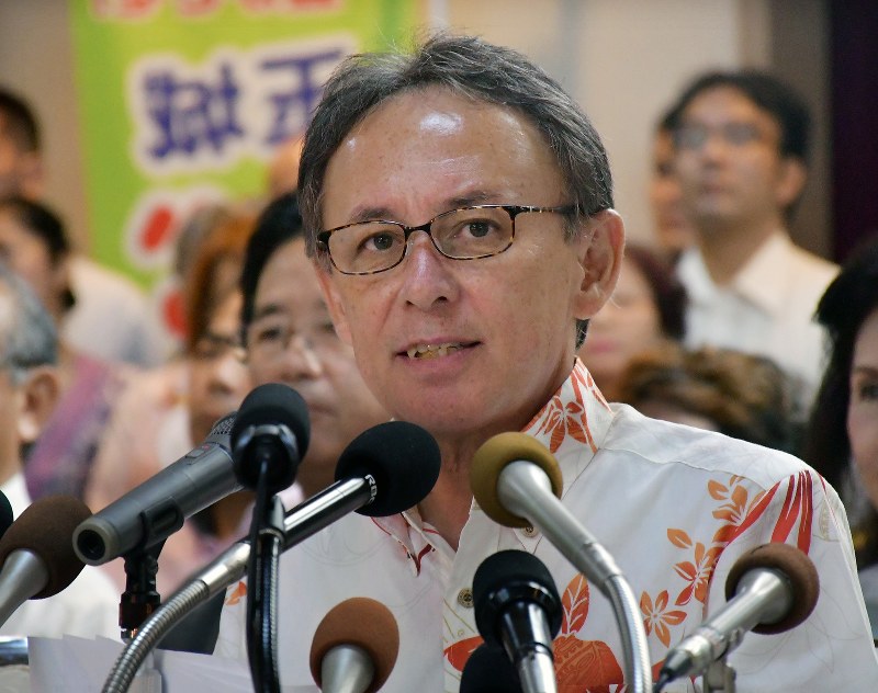 沖縄知事選 玉城氏が出馬表明 オール沖縄 再現カギ 毎日新聞