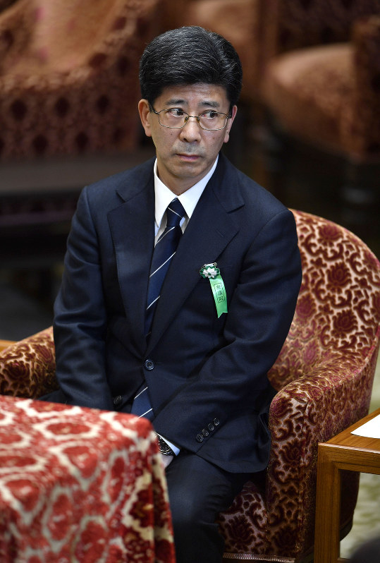 衆院予算委員会の証人喚問を終えた佐川前国税庁長官=3月27日、藤井達也撮影