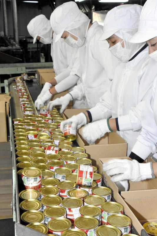 サバ缶ブームを受けて各社は増産するが、原料価格が高騰している=矢澤秀範撮影