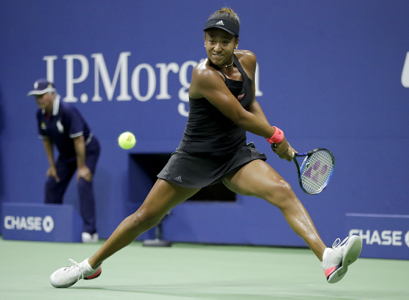 4大大会シングルスで日本女子初の決勝進出を果たした大坂なおみ=AP