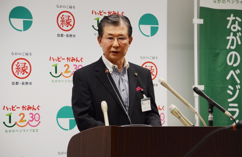 長野市の加藤久雄市長=長野市役所で2018年9月21日午後1時29分、安元久美子撮影