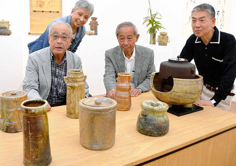 未使用】天釉 伊賀焼 花入 菊山當年男作 共箱 都志代离