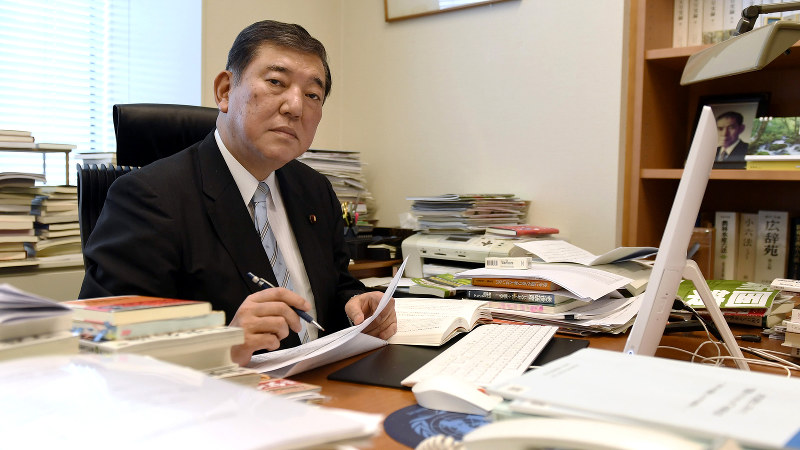 石破茂氏=藤井達也撮影