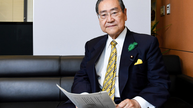 野田毅氏=渡部直樹撮影