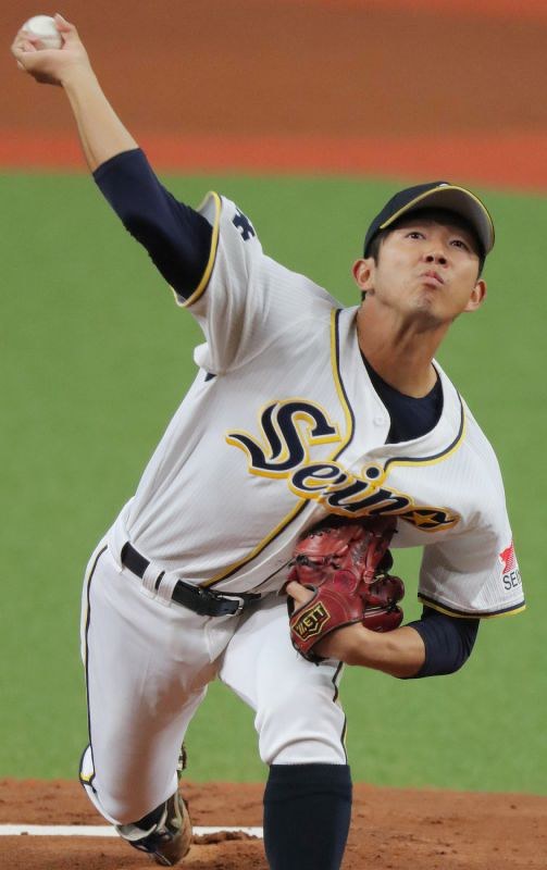 【信越ク―西濃運輸】西濃運輸先発の堀田=京セラドーム大阪で2018年11月2日、三村政司撮影