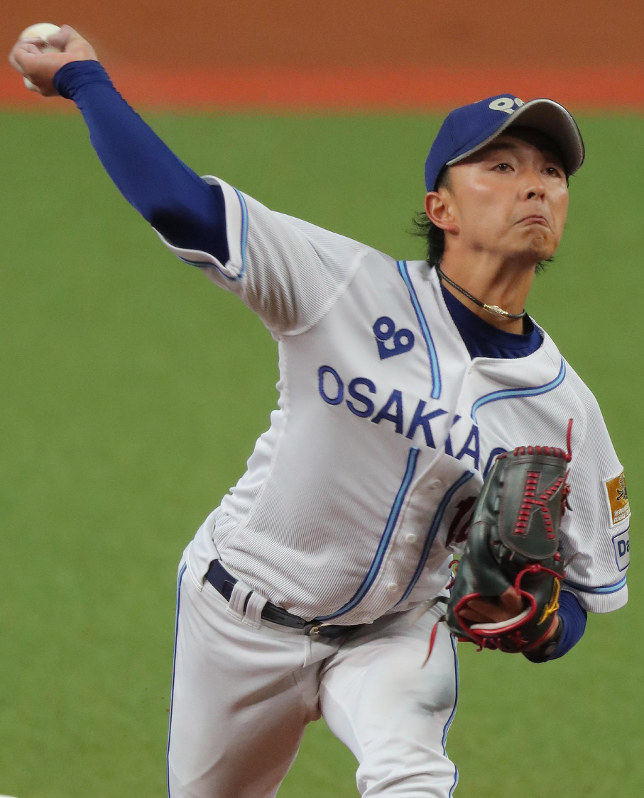 【鷺宮製作所-大阪ガス】大阪ガス先発の温水=京セラドーム大阪で2018年11月1日、三村政司撮影