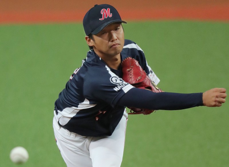 【三菱重工名古屋-JFE西日本】三菱重工名古屋先発の西納=京セラドーム大阪で2018年11月12日、三村政司撮影