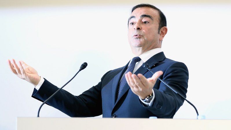 日産会長のカルロス・ゴーン容疑者=2016年10月20日、森田剛史撮影