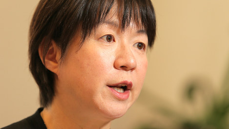 舟山康江氏＝和田大典撮影
