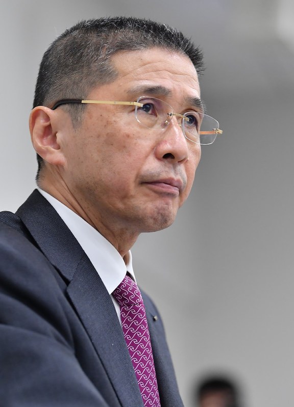日産の西川広人社長=横浜市西区で2018年11月19日、宮間俊樹撮影