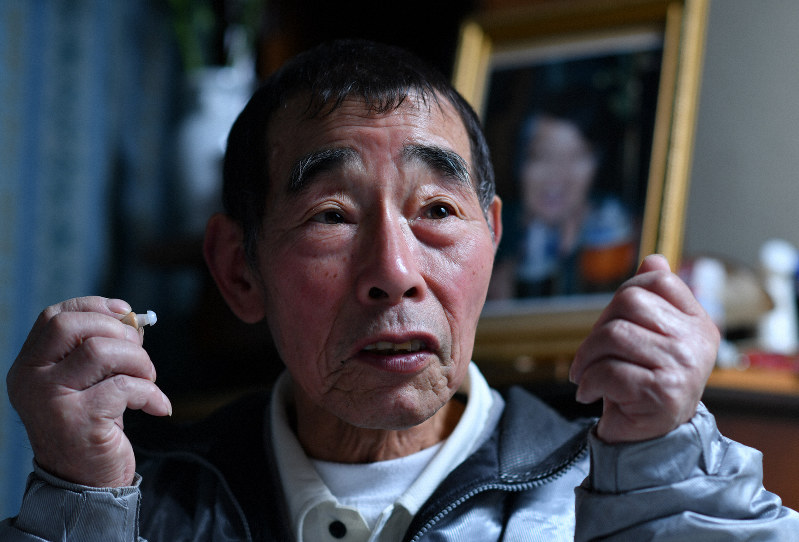 毎日新聞のインタビューに答える旧優生保護法の被害者会共同代表を務める北三郎さん=西東京市で2018年12月12日、宮間俊樹撮影