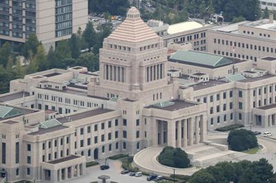 国会議事堂＝本社ヘリから佐々木順一撮影