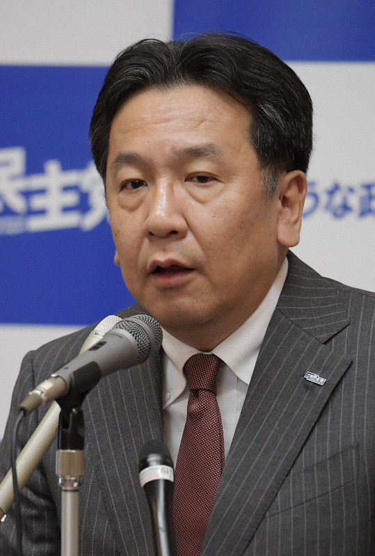 立憲民主党の枝野幸男代表=川田雅浩撮影