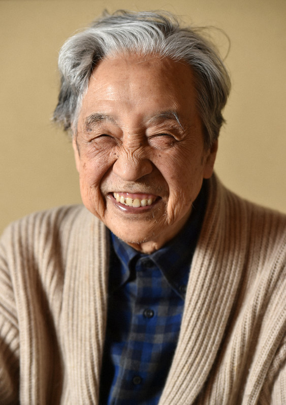 哲学者の梅原猛さん=京都市左京区で2016年3月16日