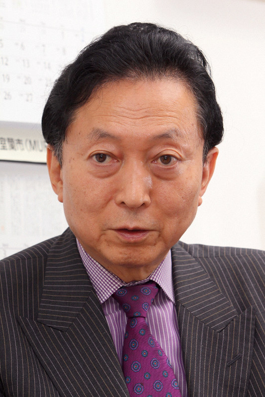 鳩山由紀夫元首相=中村琢磨撮影