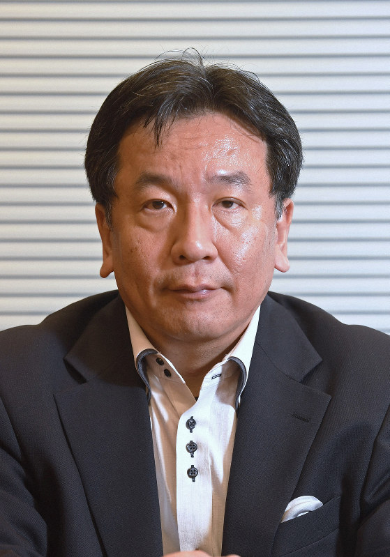 立憲民主党の枝野幸男代表=藤井達也撮影