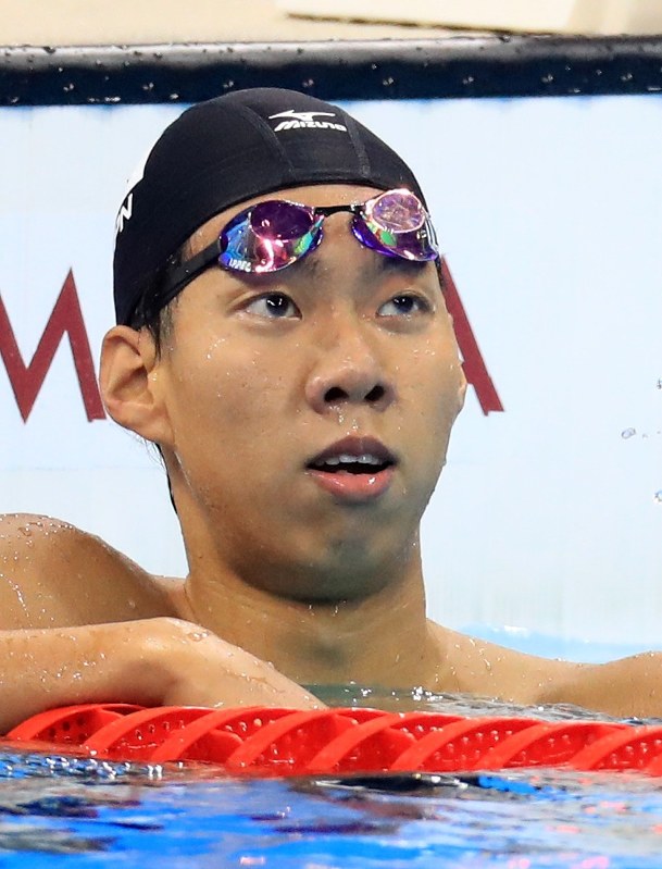競泳・渡辺一平=梅村直承撮影