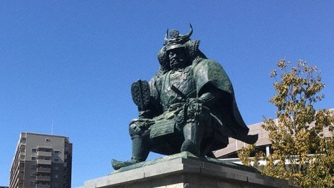 武田信玄公像=山梨県甲府市で2017年3月3日、井川諒太郎撮影