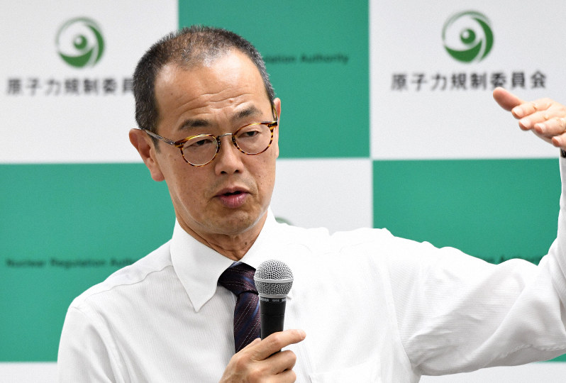 原子力規制委員会の更田豊志委員長=東京都港区で2017年9月22日午後6時22分、竹内紀臣撮影