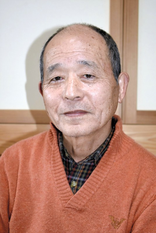福島県浪江町下津島地区の今野秀則区長=避難先の同県大玉村で2019年2月18日、五十嵐和大撮影