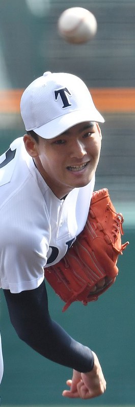 【富岡西-東邦】東邦の先発・石川=徳野仁子撮影