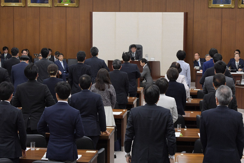 旧優生保護法下で不妊手術を強いられた障害者らへの救済法案を可決した衆院厚生労働委員会=国会内で2019年4月10日午後3時50分、川田雅浩撮影