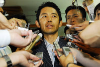 2007年8月、事務所費問題で赤城徳彦農相が辞任＝藤井太郎撮影