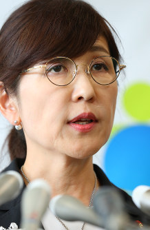 2017年7月、南スーダン国連平和維持活動（PKO）部隊の日報隠蔽問題で稲田朋美防衛相が辞任＝小川昌宏撮影