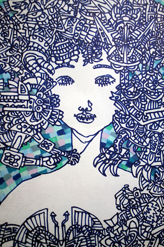 ｂ ｒ展 肖像画 近くで見ると 不思議な絵 朝来 兵庫 毎日新聞