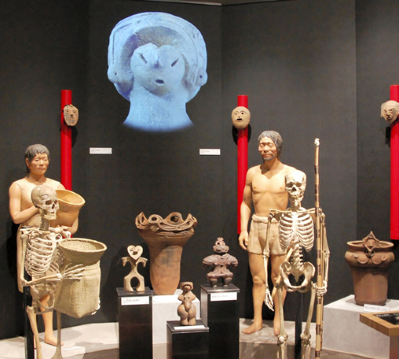 リニューアルされた縄文時代のコーナー=国立歴史民俗博物館で、伊藤和史撮影