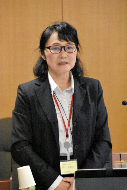 意見を述べる高橋幸美さん=東京都千代田区の厚生労働省で2019年5月9日