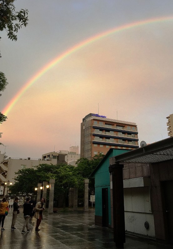 大きな虹 福岡の空に 写真特集3 5 毎日新聞