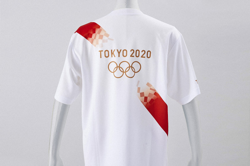 ◉極希少！！当時物！！東京オリンピック 聖火ランナー ユニフォーム ミズノ 東京五輪 聖火ランナーユニホーム発表 駅伝「たすき」モチーフに