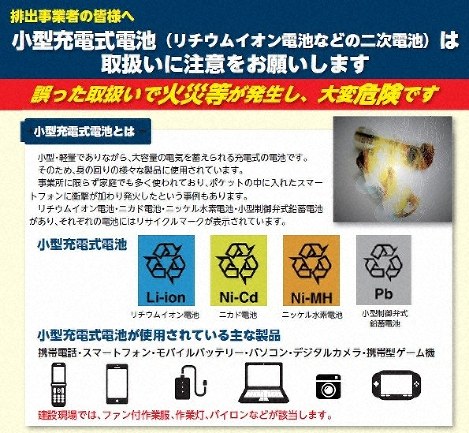 東京都が今年3月に作成し、処理業者に火災の注意喚起をするリーフレット