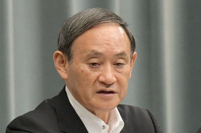 記者会見で、安倍晋三首相の官邸での官庁幹部との面談記録を作成していないとする毎日新聞の報道について答える菅義偉官房長官＝首相官邸で2019年6月3日午前11時17分、川田雅浩撮影