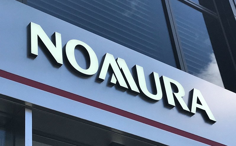 野村証券(2019年4月15日、曽根田和久撮影)