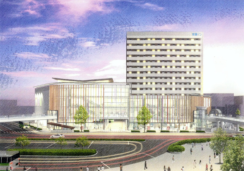 山形市が作製したJR山形駅東口の再開発イメージ図=山形市提供
