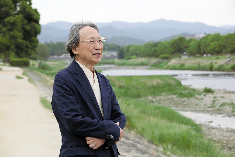 国文学者の中西進さん=大西達也撮影