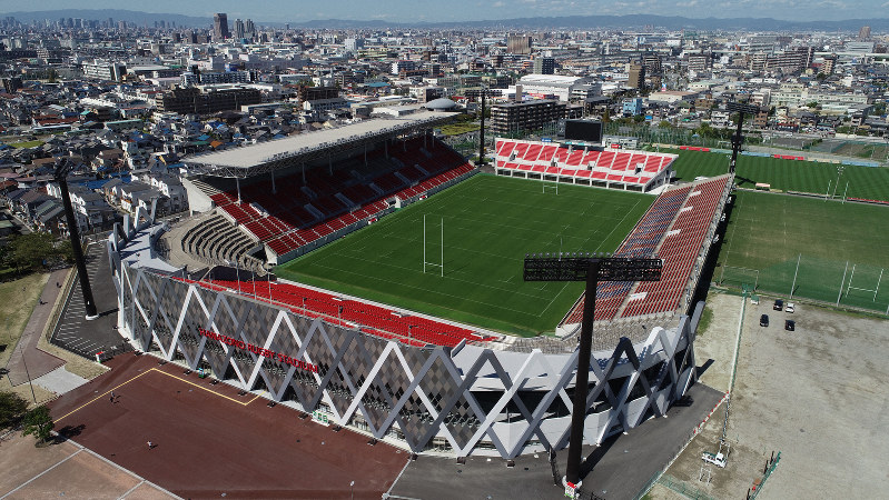 ラグビー・ワールドカップの試合会場となる東大阪市花園ラグビー場