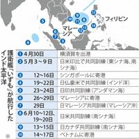 護衛艦「いずも」が航行したインド太平洋
