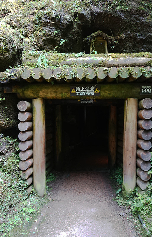 緑あふれる山中にある龍源寺間歩の入り口=島根県大田市で、岩崎誠撮影