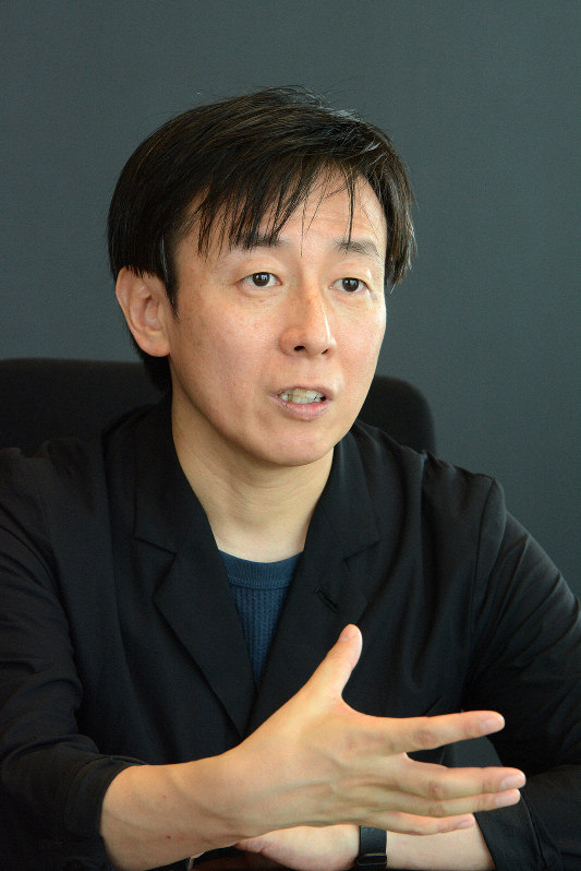 選択的夫婦別姓制度の導入を求めているサイボウズの青野慶久社長=東京都中央区で2018年6月8日、武市公孝撮影