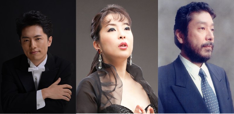 左から、城宏憲(名を秘めた王子)、大隅智佳子(リュー)、長谷川顕(ティムール)