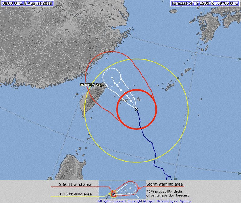 Severe weather warning issued as Typhoon Lekima slams Okinawa region