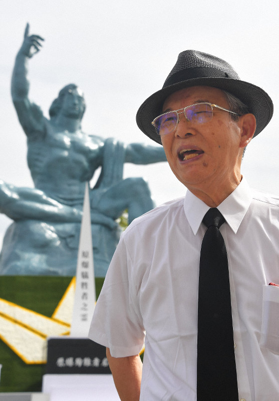 あの日の光景、今も夢に 体に傷残る88歳被爆者 平和祈念式典で静かに