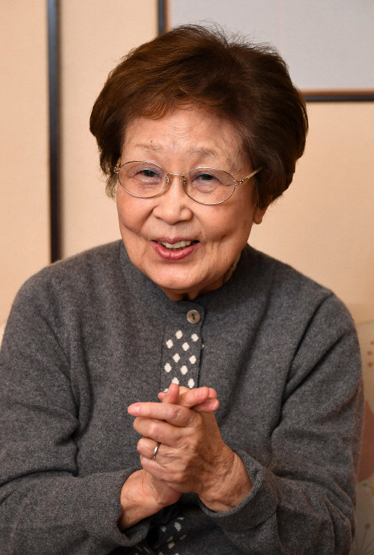 海老名香葉子さん=東京都台東区で、根岸基弘撮影